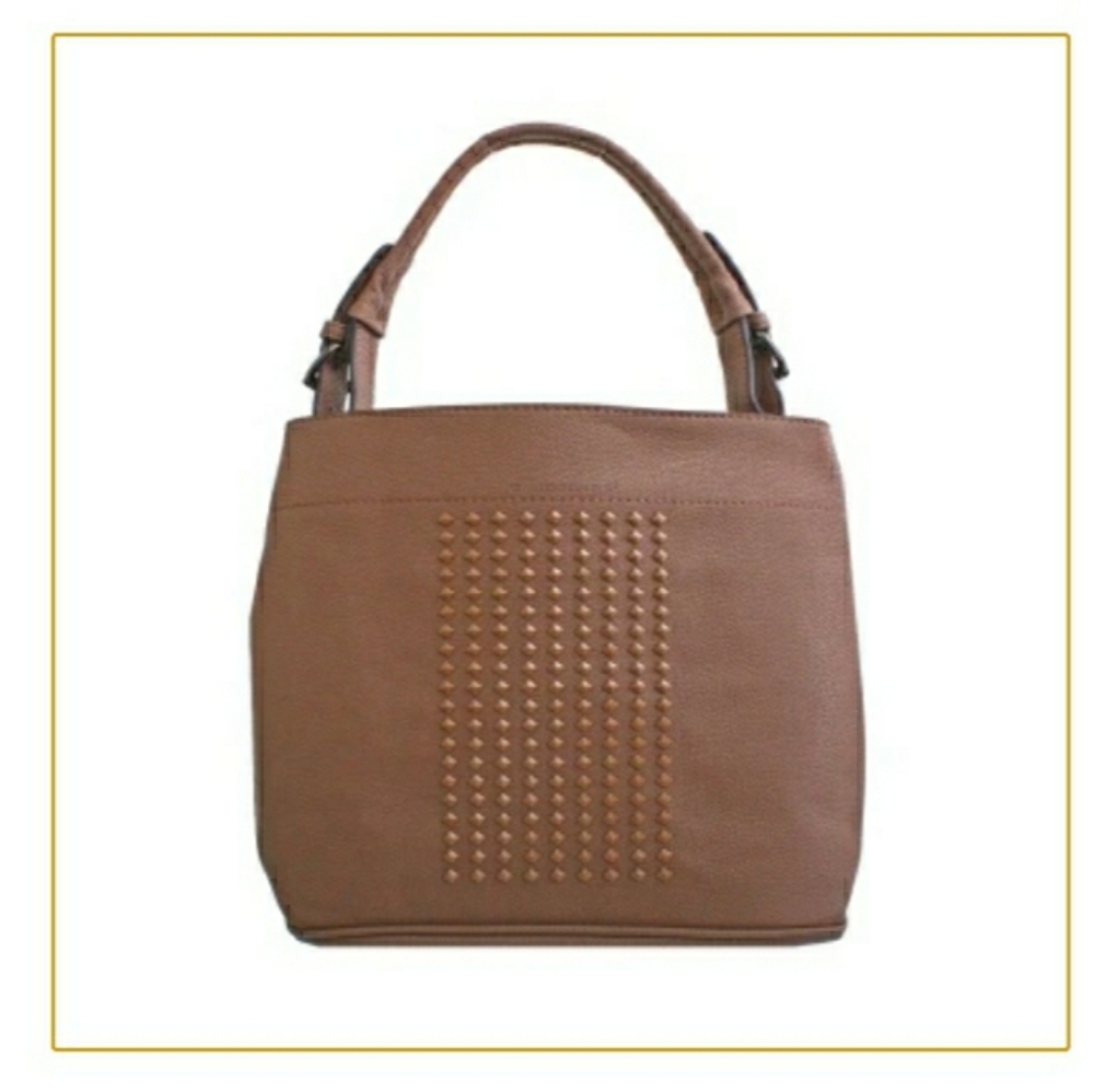 David Jones studded bucket bag tote